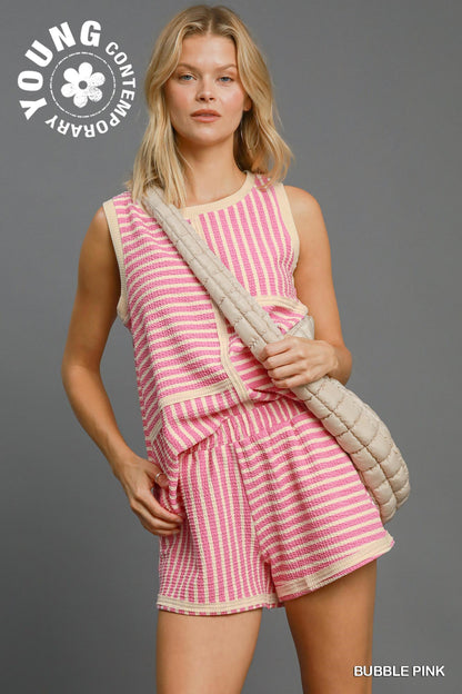Textured Knit Short