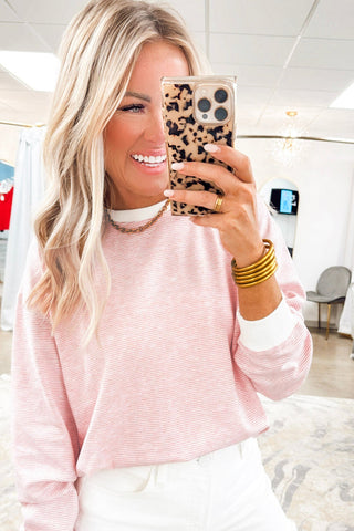The Ella Stripe Contrast Top
