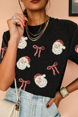 Jolly Bow Santa Tee