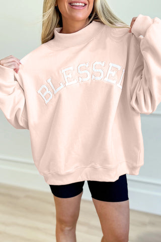The Blessed & Cozy Mock Neck Sweatshirt