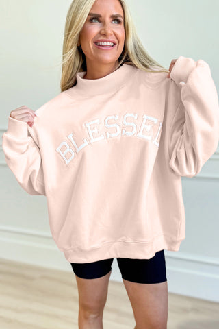 The Blessed & Cozy Mock Neck Sweatshirt