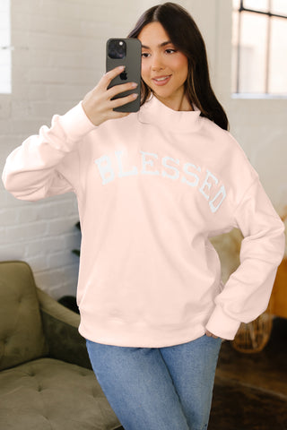 The Blessed & Cozy Mock Neck Sweatshirt