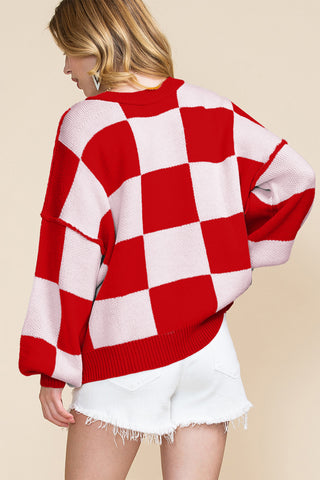 The Sweetheart Check Sweater