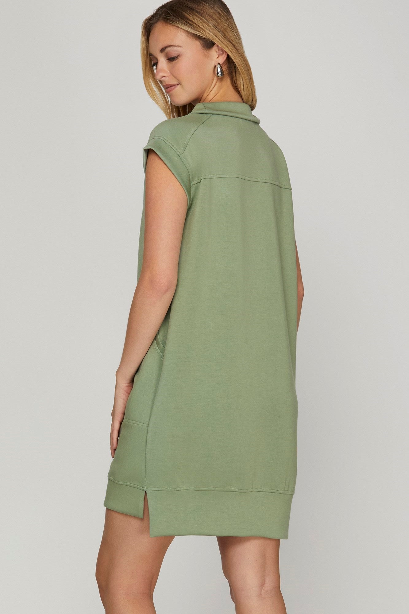 Half Zip Dress with Pockets