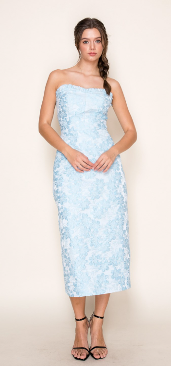 Ice Blossom Midi Dress