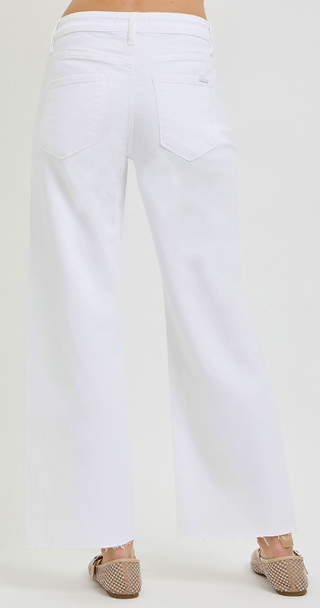 RISEN Whitewash Wide-Leg Jeans