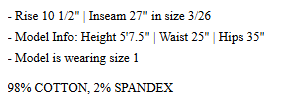 RISEN Weekend Drawstring Jeans