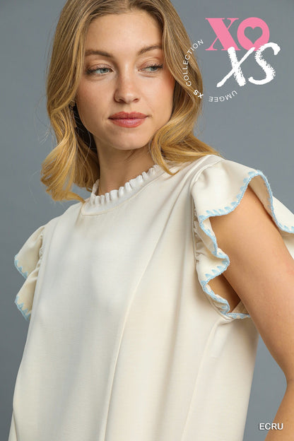 Ruffle Sleeve Top