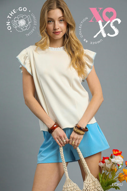 Ruffle Sleeve Top