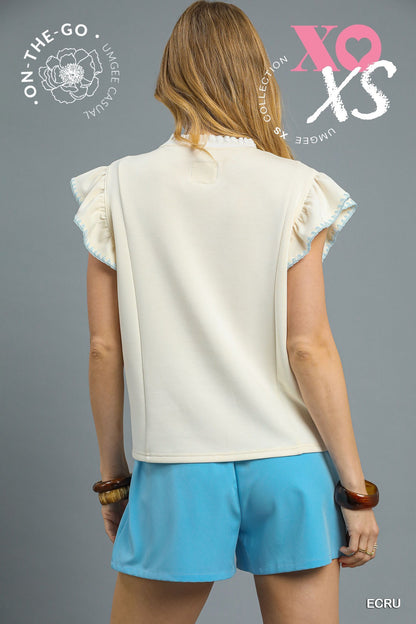 Ruffle Sleeve Top