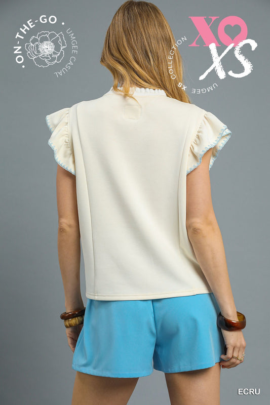 Ruffle Sleeve Top