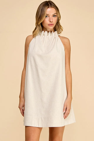 Coastal Cream Linen Dress