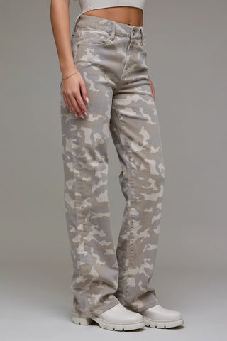 HIDDEN Stone Camo Straight-Leg Jeans