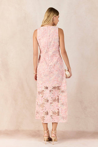 Blush Petal Midi Dress