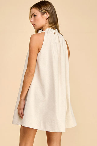 Coastal Cream Linen Dress