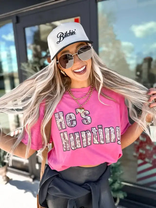 He's Hunting Graphic Tee