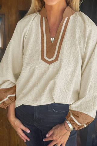 The Harper Contrast Blouse