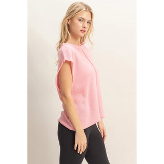 Pink Cloud Knit Top