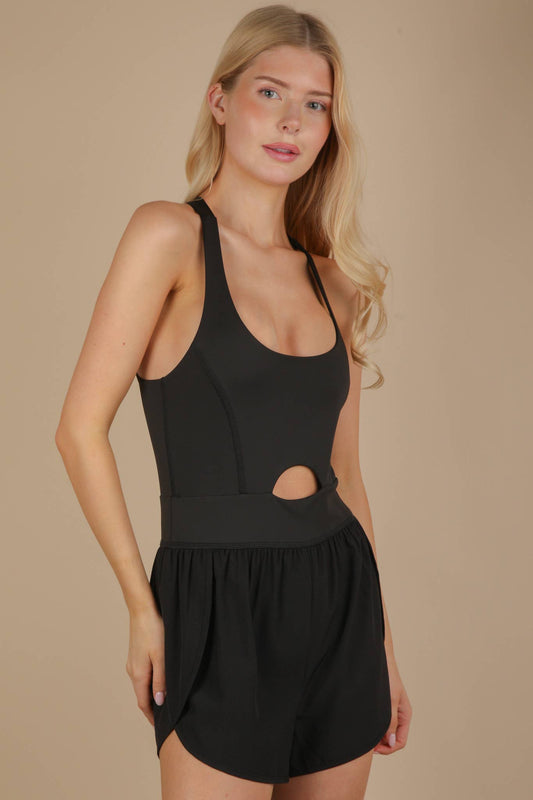Front Cutout Romper Activewear