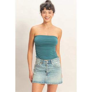 Ruched Bandeau Top