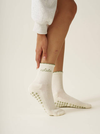 Inhale Exhale Grip Socks