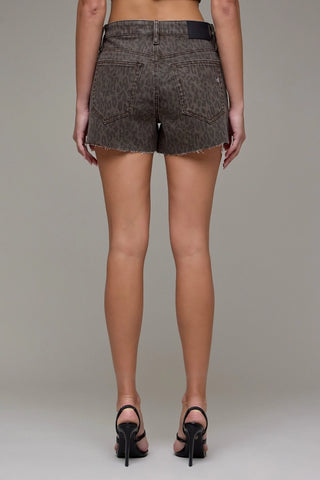 HIDDEN Nightfall Leopard Denim Shorts