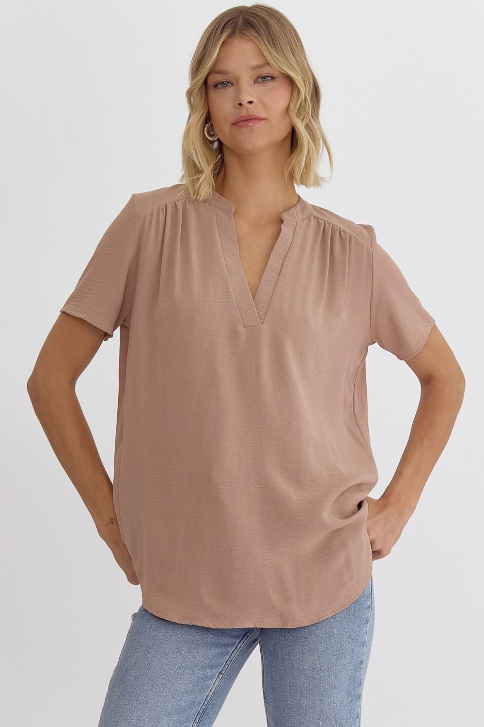Entro Solid V-neck