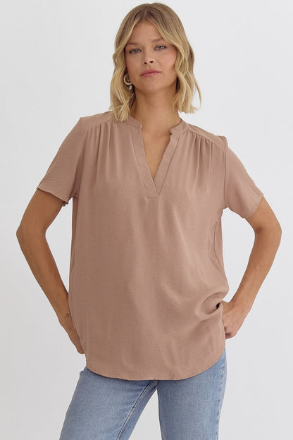Entro Solid V-neck