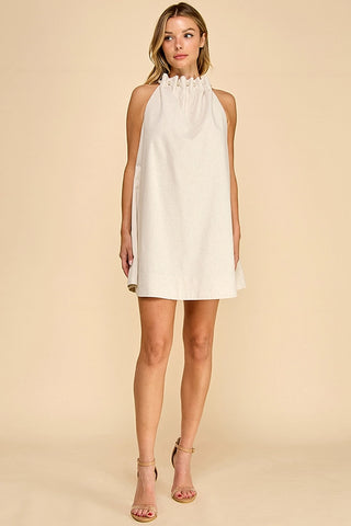 Coastal Cream Linen Dress