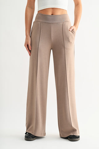 Taupe Traveler Wide-Leg Pants