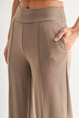 Taupe Traveler Wide-Leg Pants