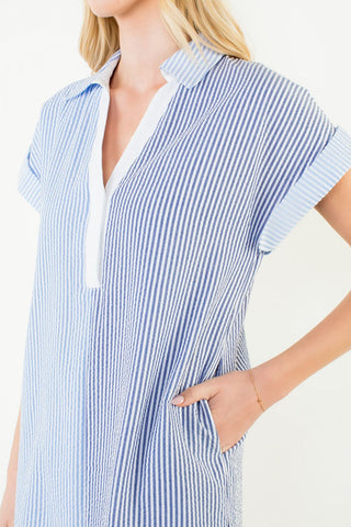 THML Ellie Pinstripe Dress